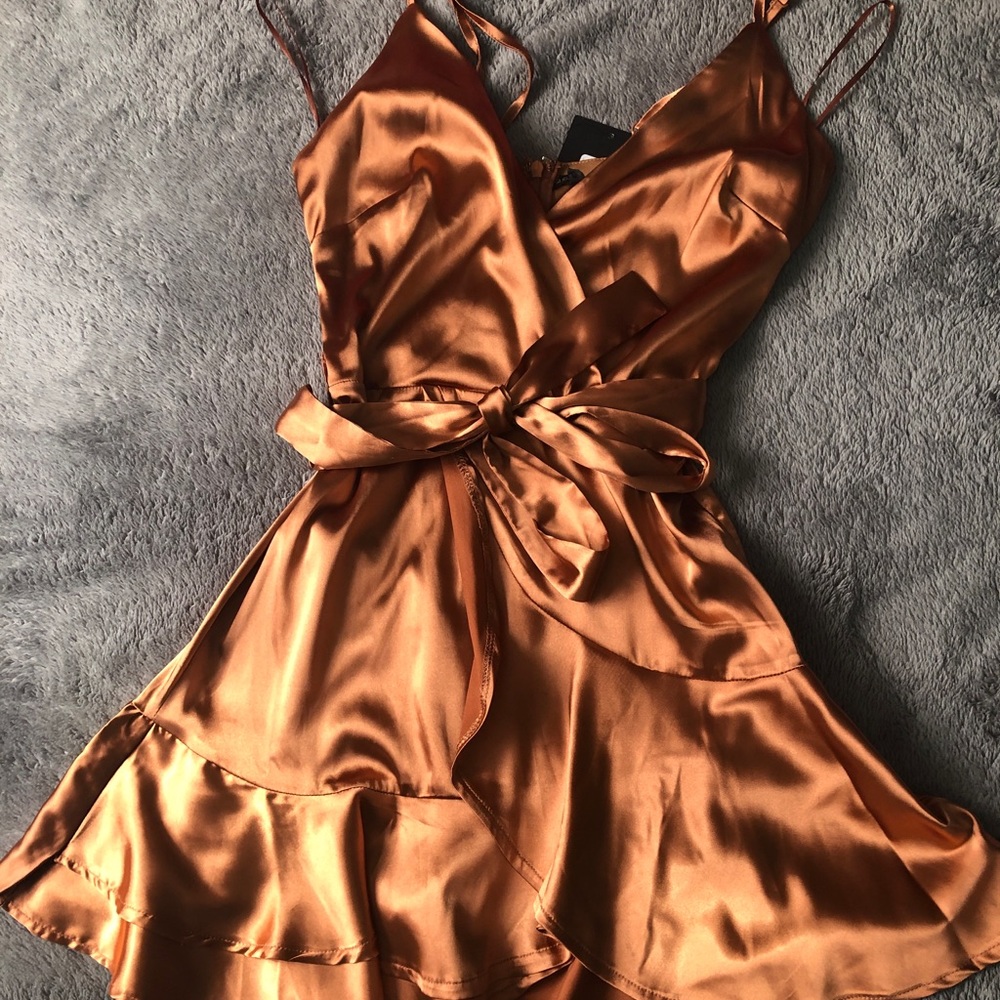 Bronze dress wore once